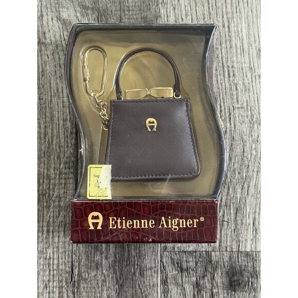 Vintage NEW Etienne Aigner Mini Miniatures Purse Bag Keychain Charm Accessory - Picture 2 of 10
